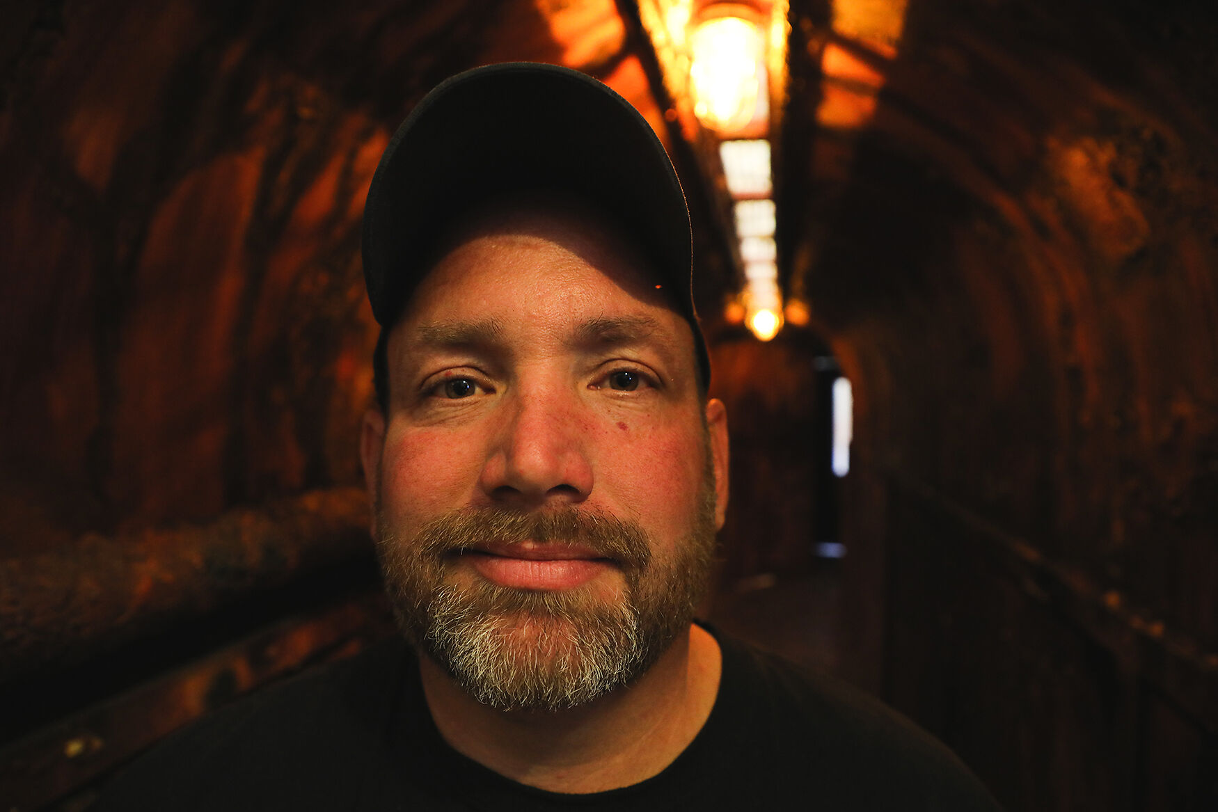 FearFest Operations Manager Ryan McClintic stands inside the Necropolis Haunted House